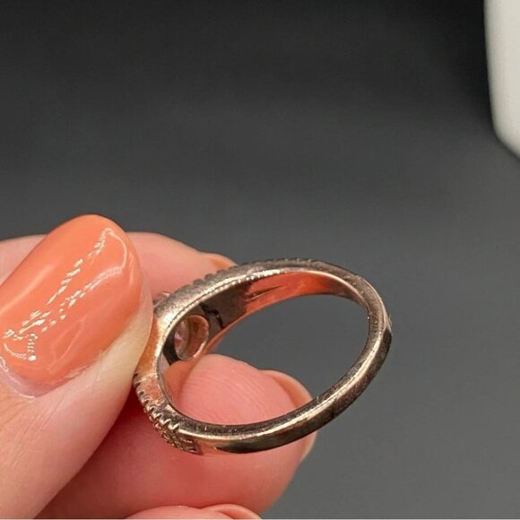 Rose Gold CZ Fashion Ring Size 8 - Picture 13 of 15